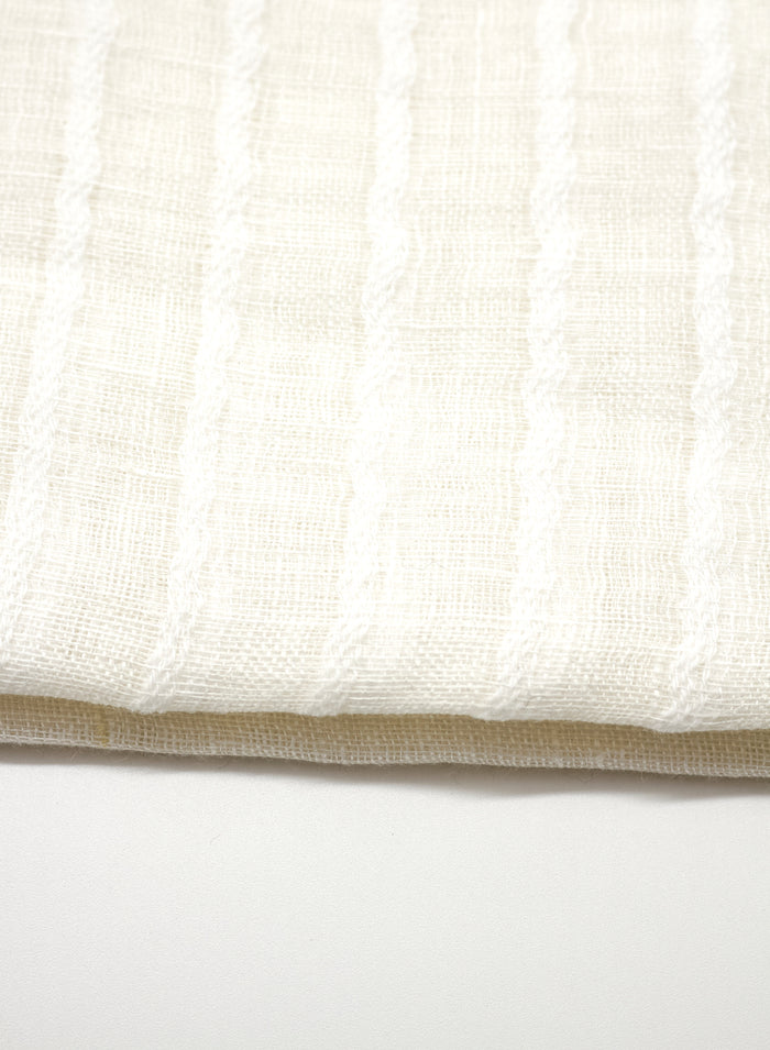 SUPER LIGHT LINEN AND COTTON SCARF WITH SEERSUCKER PATTERN