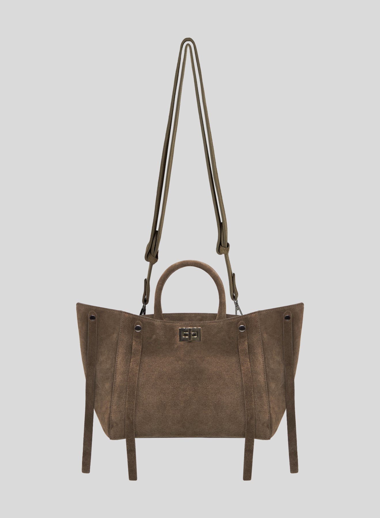 BORSA ICONICA A TRACOLLA GRANDE IN CAMOSCIO