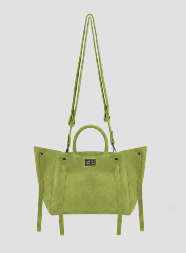 ICONIC LARGE SUEDE CROSSBODY BAG