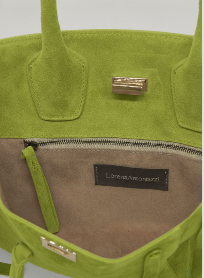 BORSA ICONICA A TRACOLLA GRANDE  IN CAMOSCIO