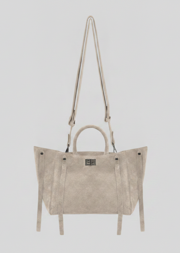 ICONIC LARGE SUEDE CROSSBODY BAG