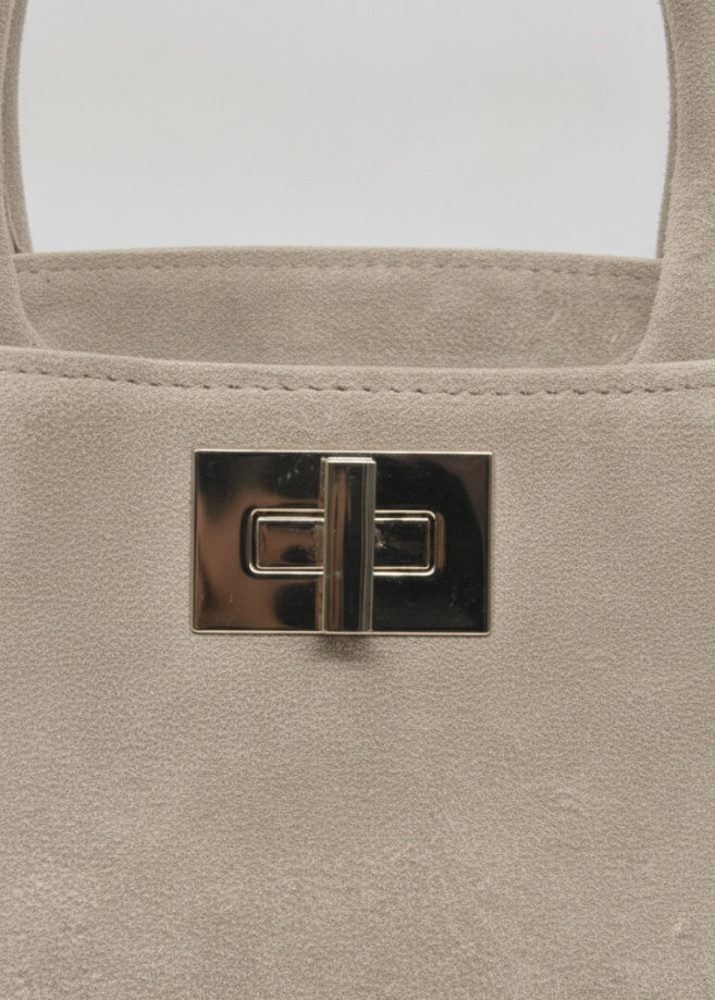 BORSA ICONICA A TRACOLLA GRANDE  IN CAMOSCIO