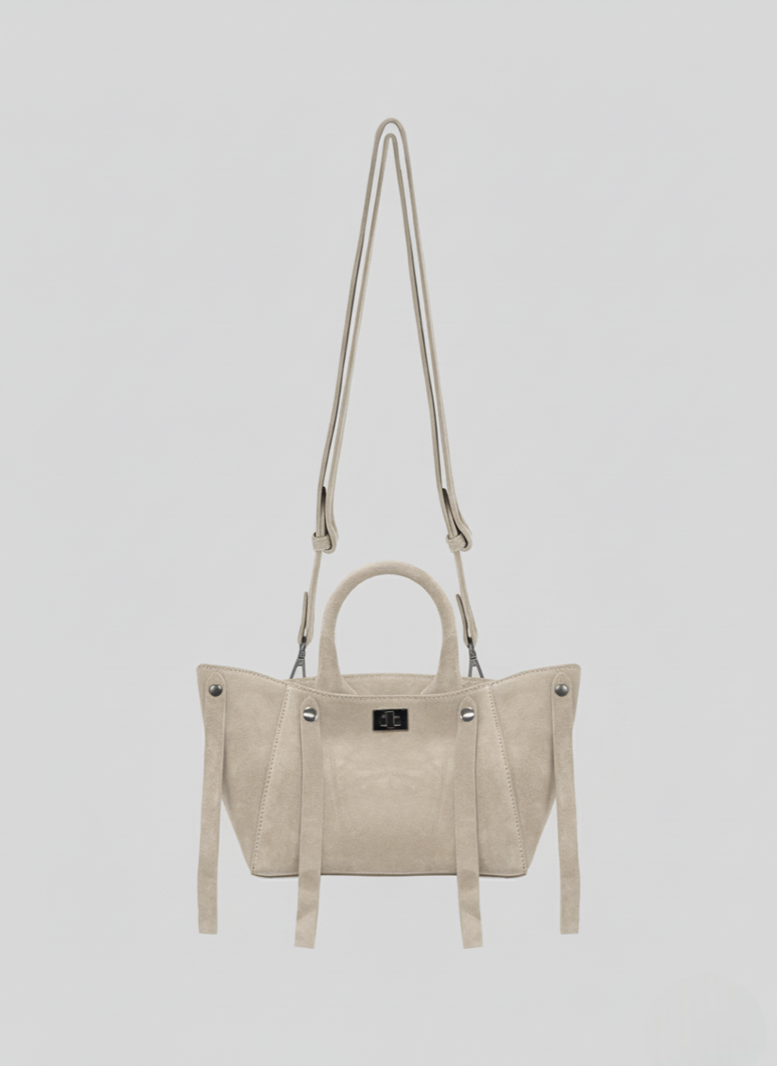 BORSA ICONICA A TRACOLLA MEDIA IN CAMOSCIO