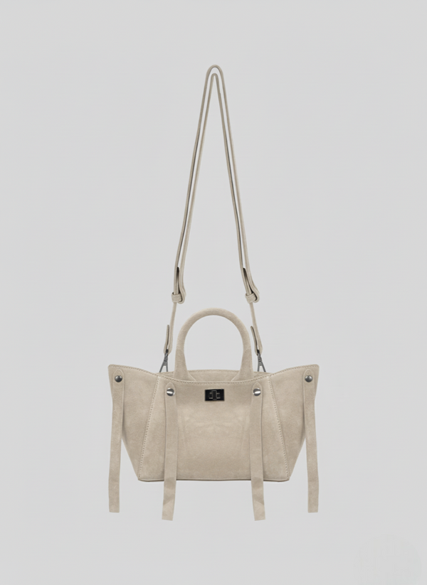 BORSA ICONICA A TRACOLLA MEDIA IN CAMOSCIO