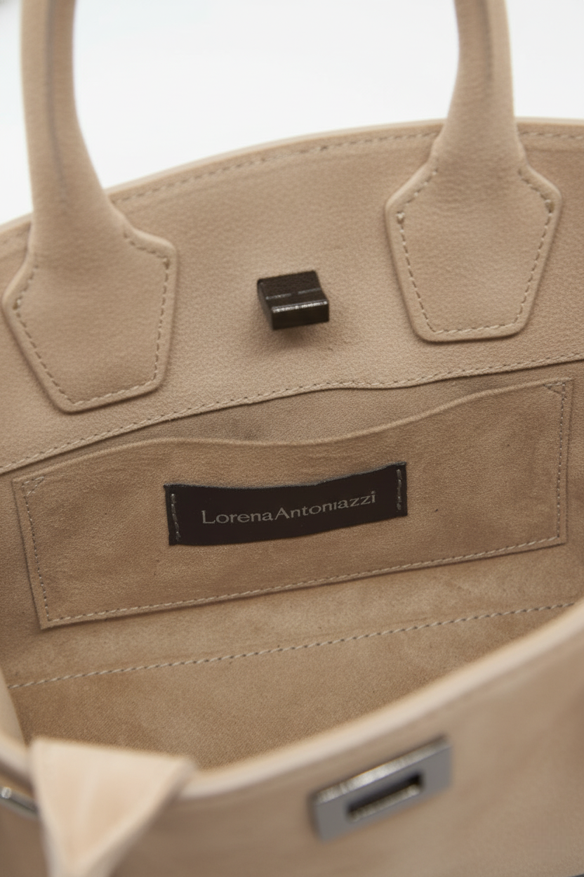 BORSA ICONICA A TRACOLLA MEDIA IN CAMOSCIO