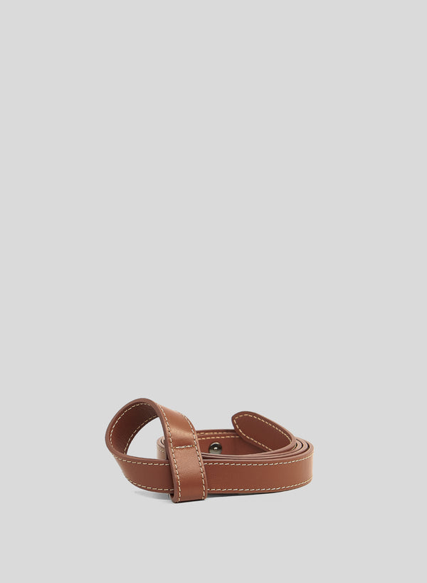 LEATHER BELT WITH HOOP CLOSURE