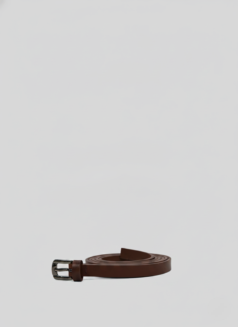 CINTURA SOTTILE IN PELLE LISCIA