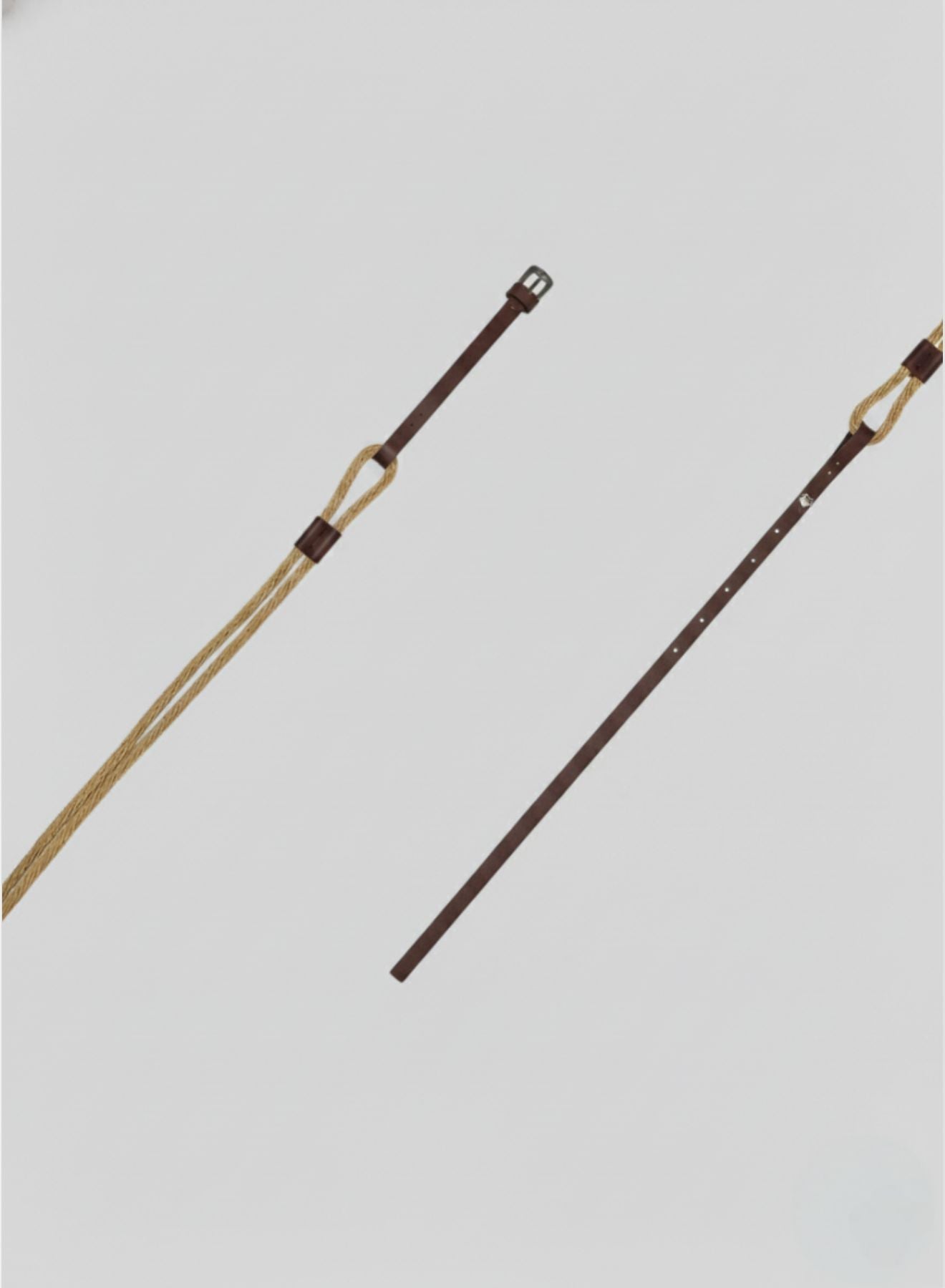 CINTURA IN PELLE E CORDA