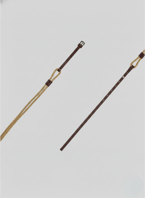 CINTURA IN PELLE E CORDA