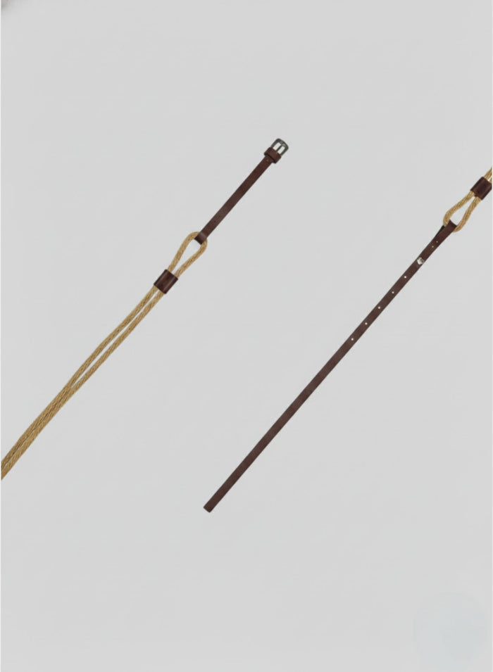 CINTURA IN PELLE E CORDA