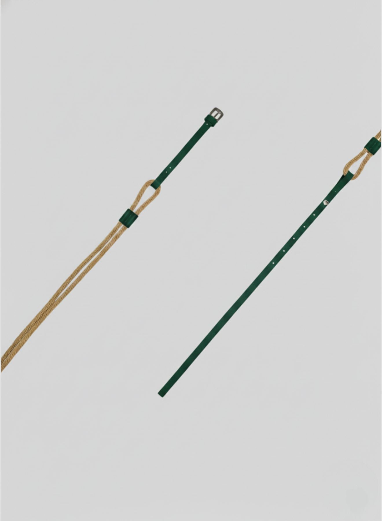 CINTURA IN PELLE E CORDA