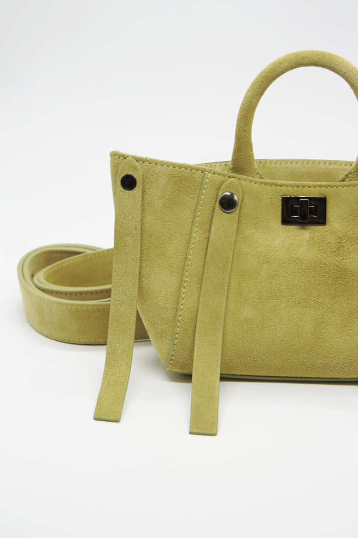 ICONIC SMALL SUEDE SHOULDER BAG