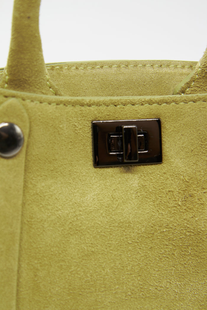 ICONIC SMALL SUEDE SHOULDER BAG