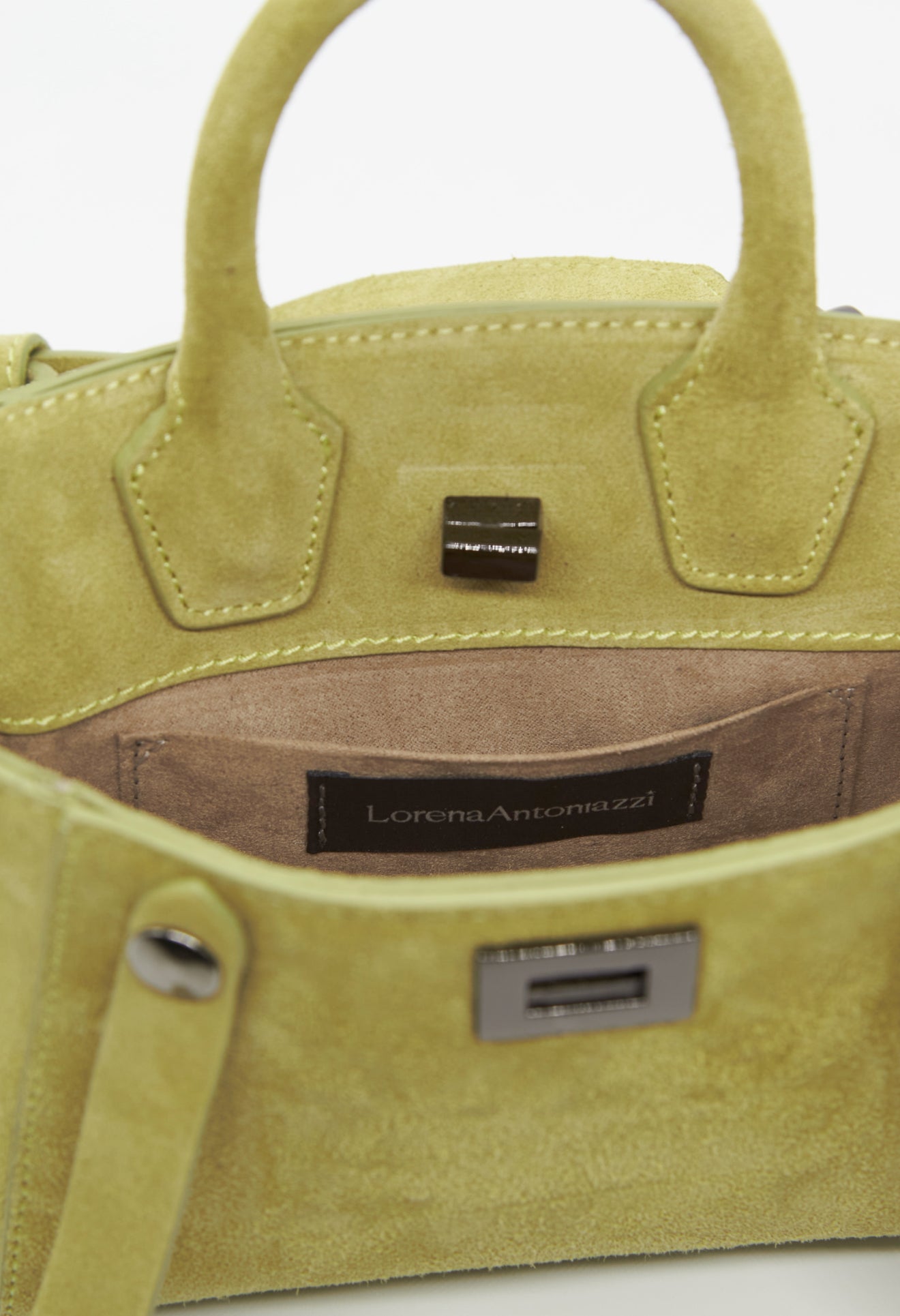 ICONIC SMALL SUEDE SHOULDER BAG