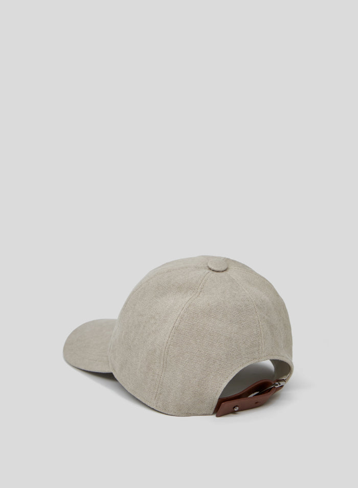 COTTON CANVAS BASEBALL CAP WITH SEQUIN EMBROIDERY