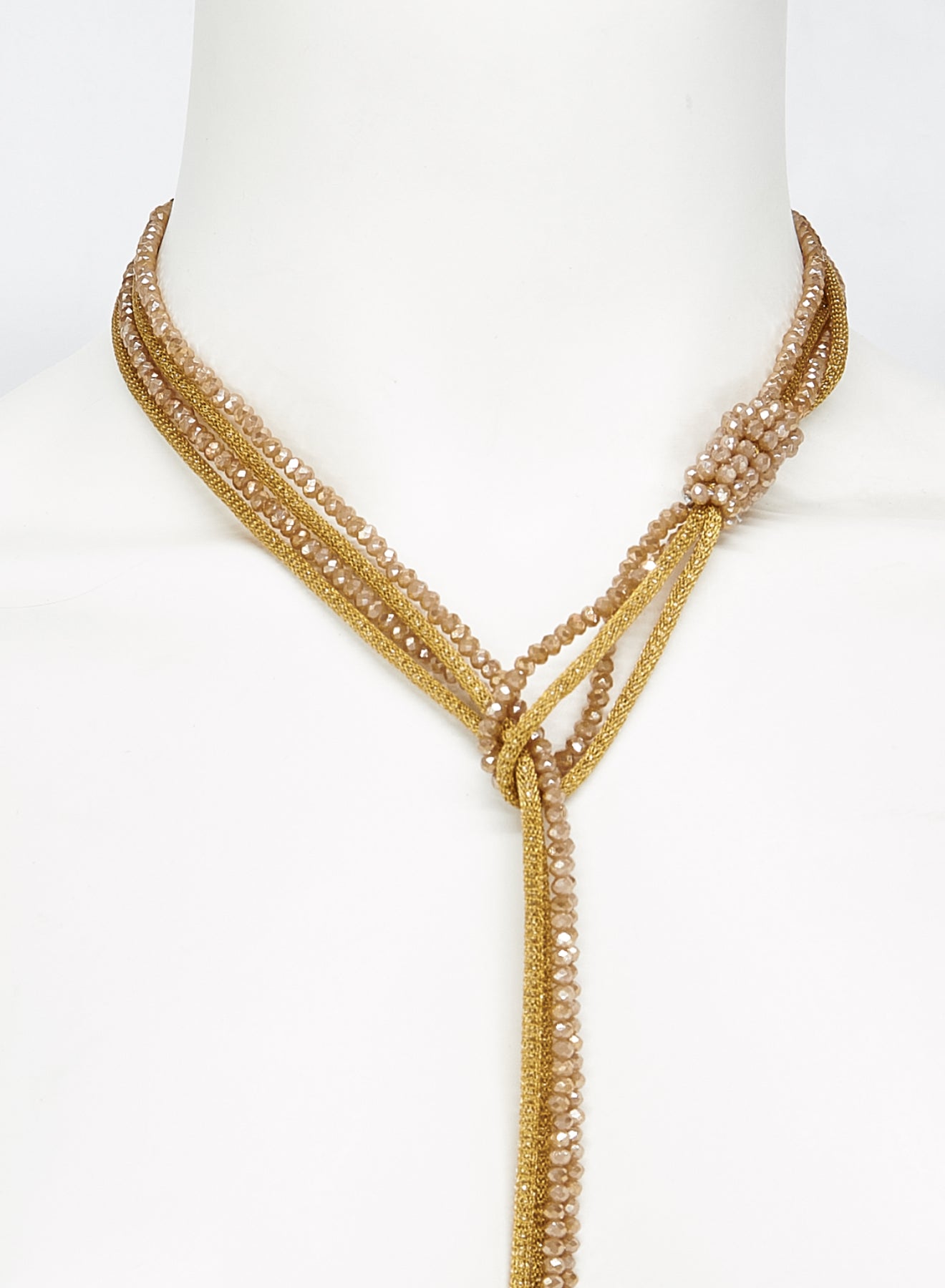 GLASS AND BRASS NECKLACE