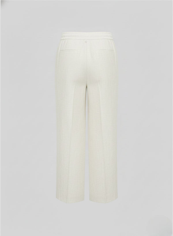 LINEN HERRINGBONE TAILORED TROUSERS