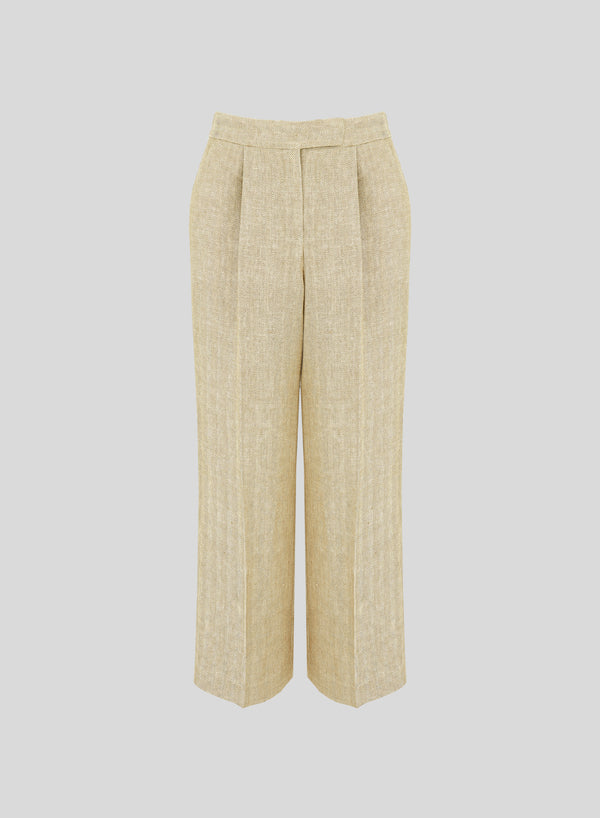 PANTALONI SARTORIALI IN RESCA DI LINO