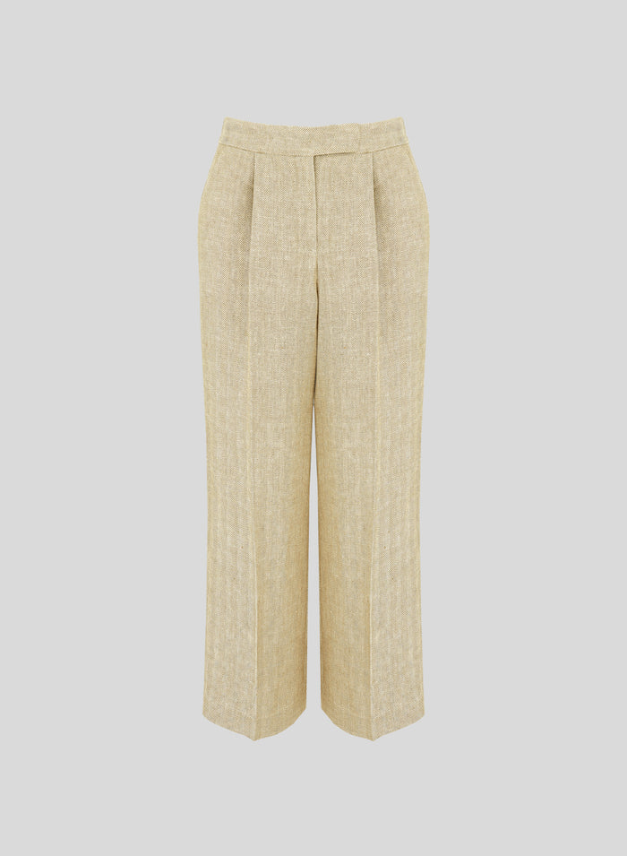 PANTALONI SARTORIALI IN RESCA DI LINO