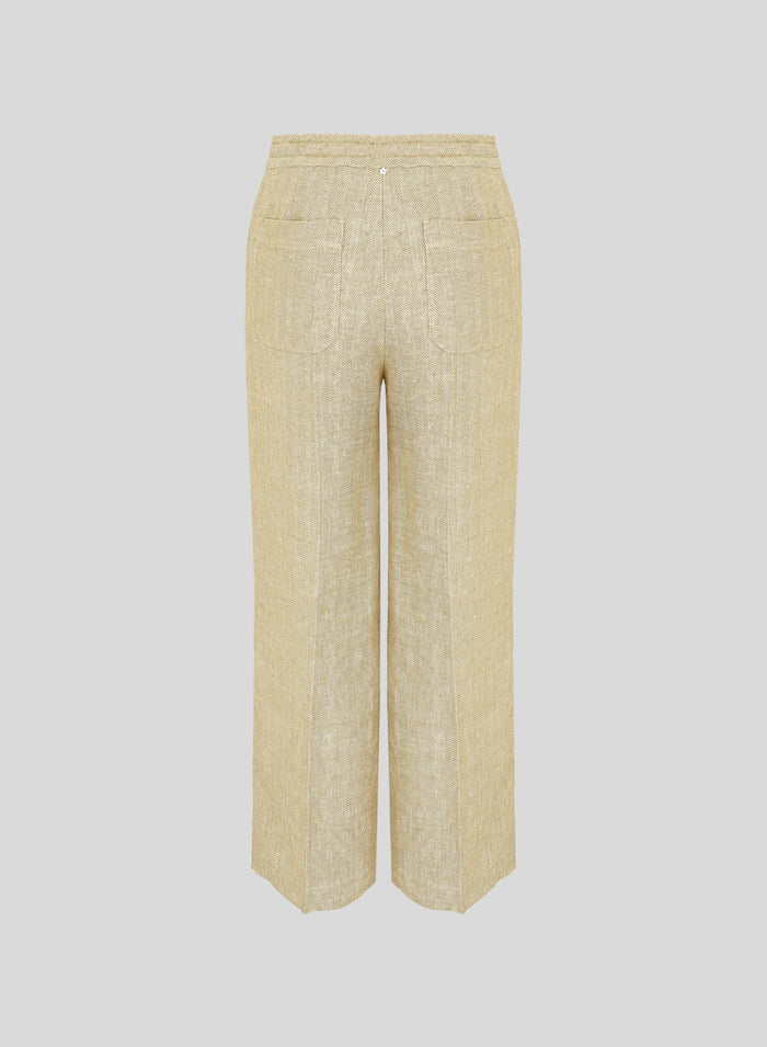 PANTALONI SARTORIALI IN RESCA DI LINO