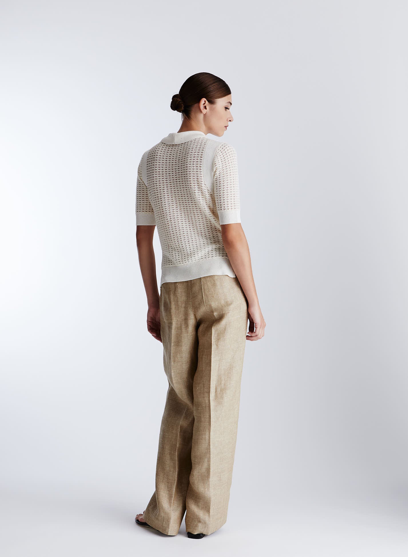 PANTALONI SARTORIALI IN RESCA DI LINO