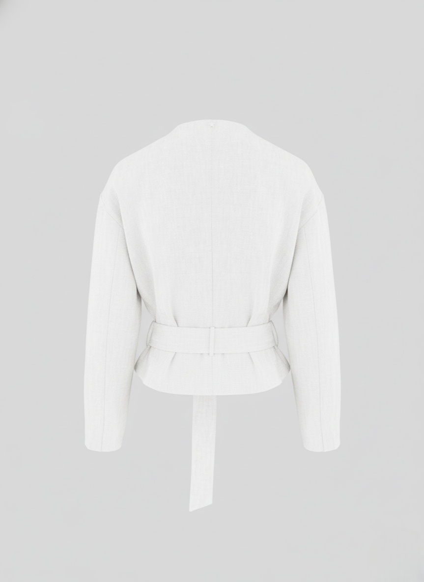 LINEN AND VISCOSE BLEND SAHARA JACKET