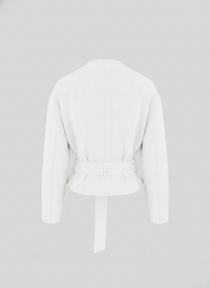 LINEN AND VISCOSE BLEND SAHARA JACKET