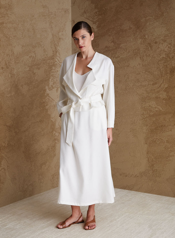 LINEN AND VISCOSE BLEND SAHARA JACKET
