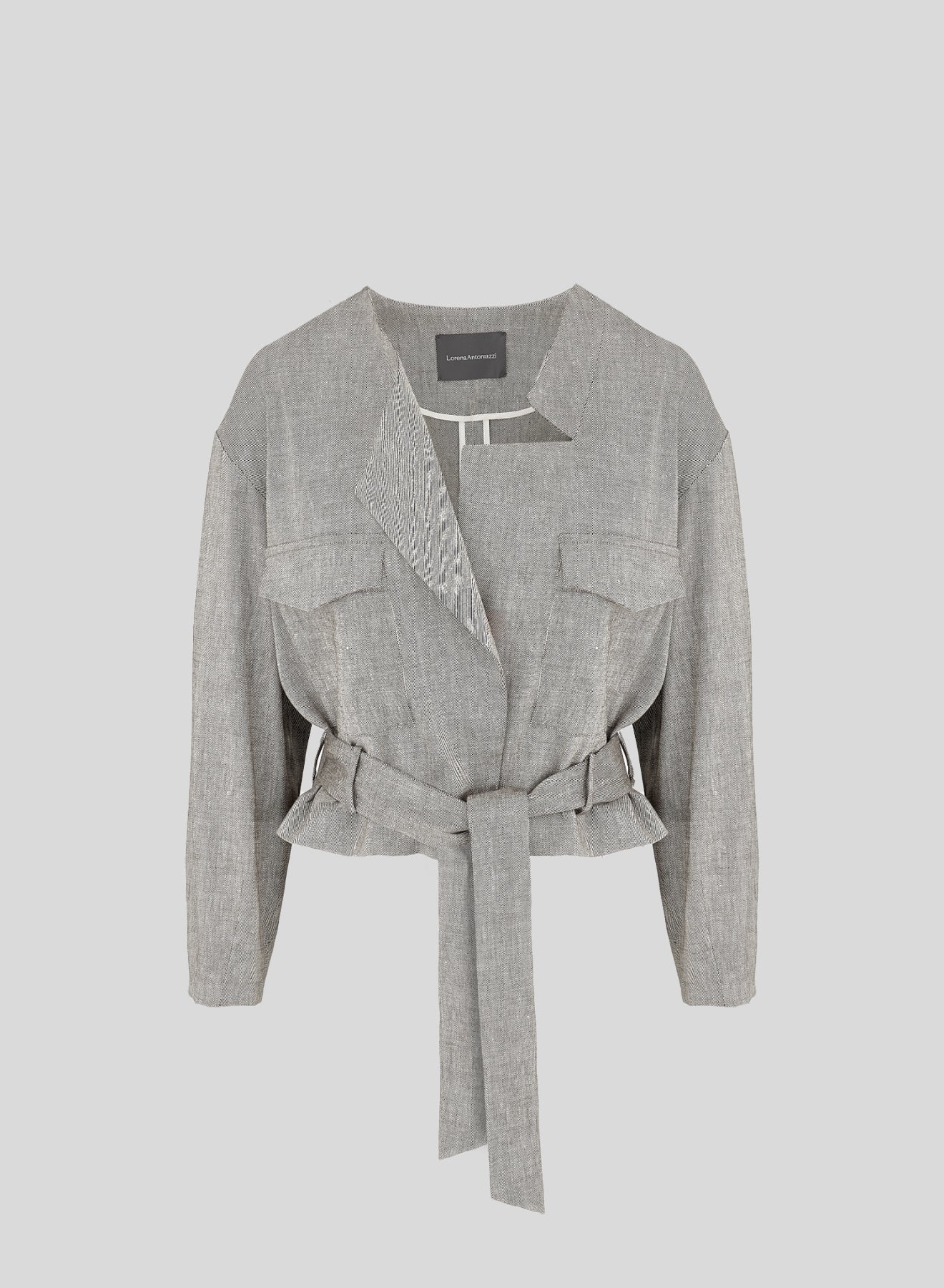 LINEN AND VISCOSE BLEND SAHARA JACKET