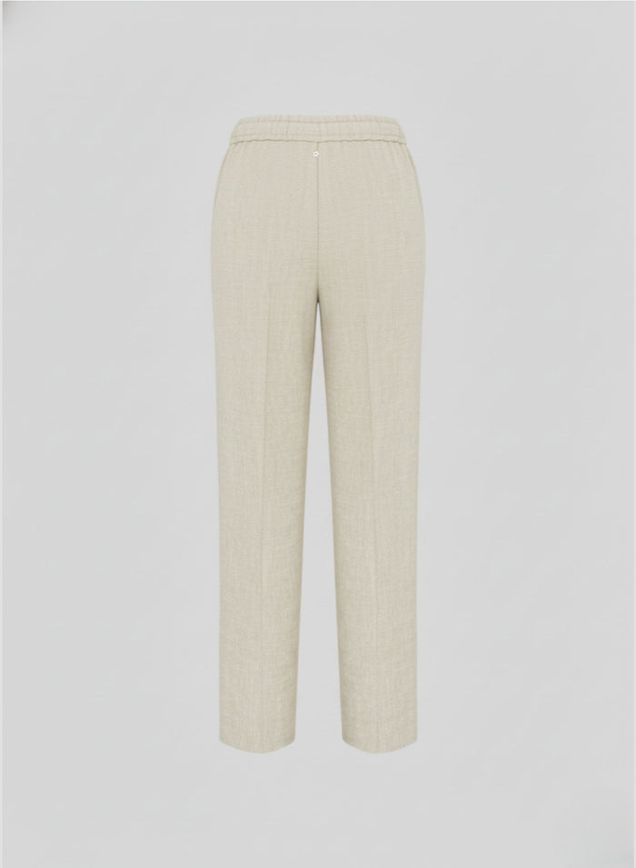 WIDE LEG TROUSERS IN LINEN AND VISCOSE BLEND