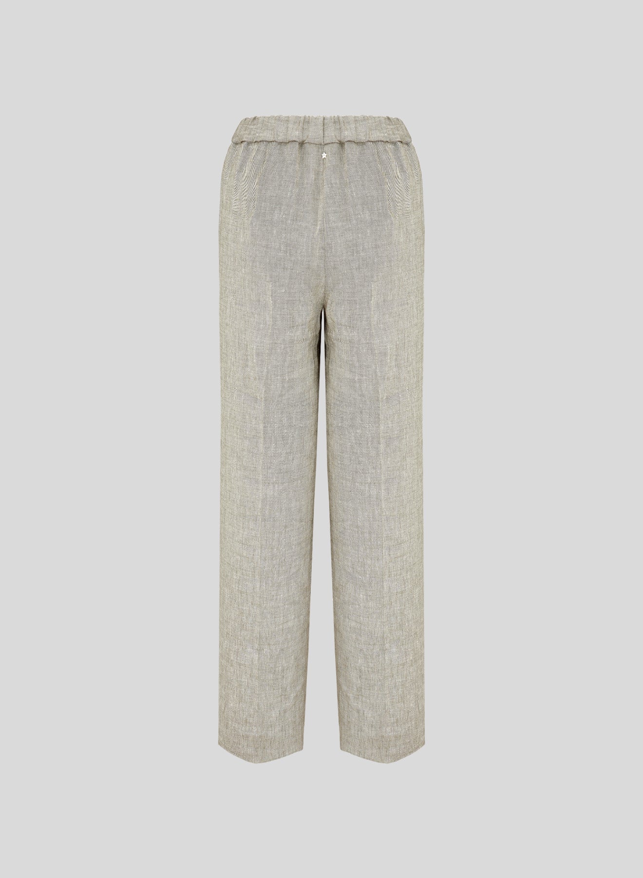WIDE LEG TROUSERS IN LINEN AND VISCOSE BLEND