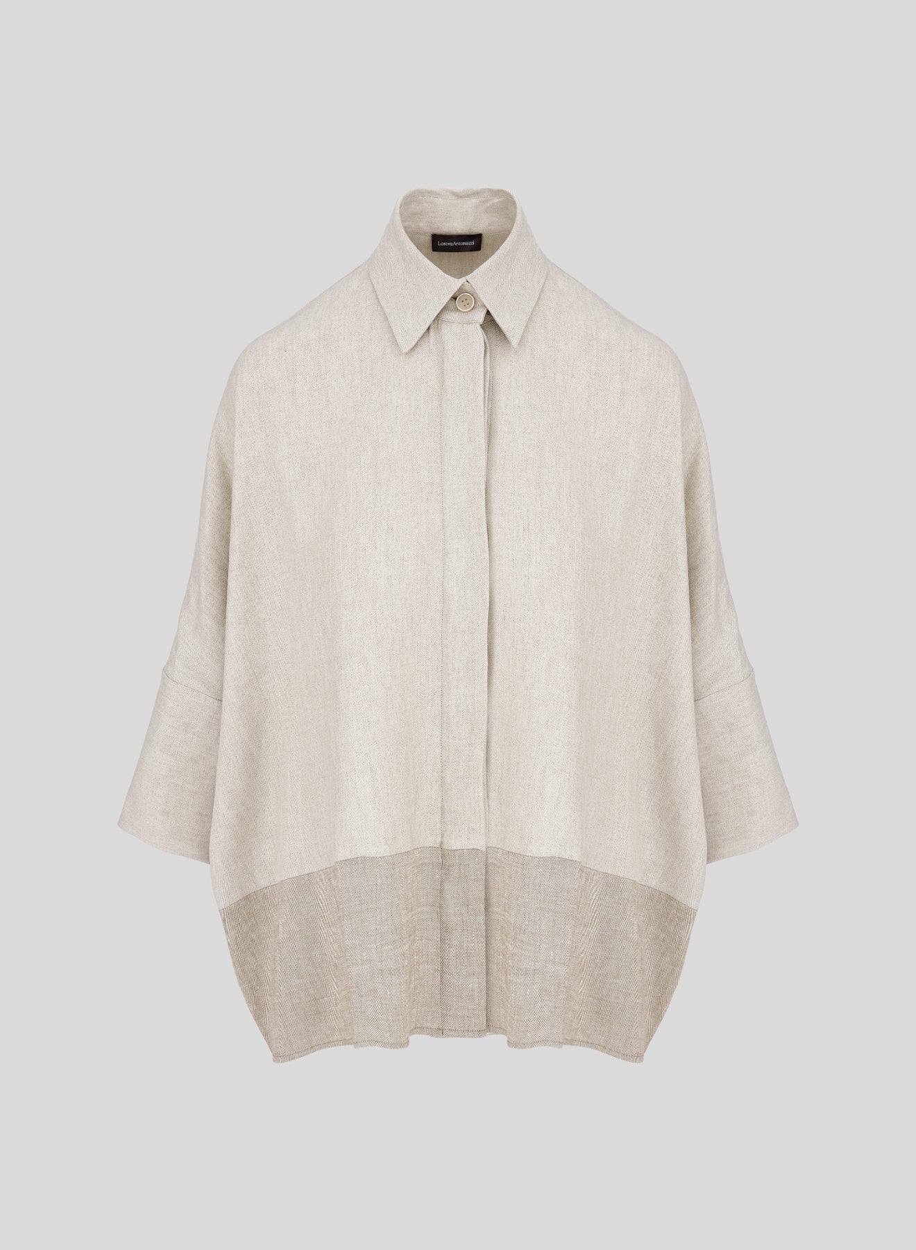 OVERSIZED LINEN-BLEND SHIRT