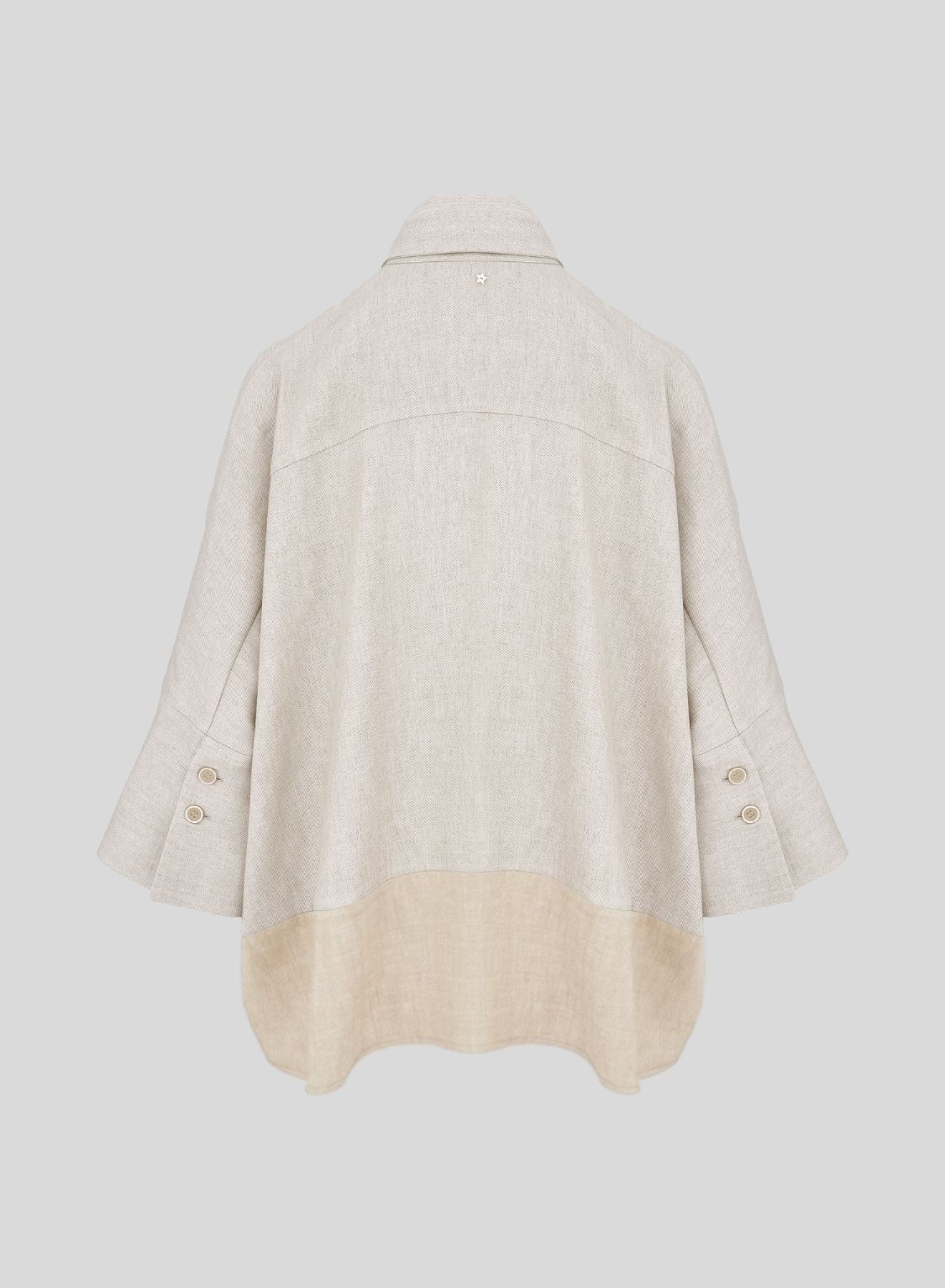OVERSIZED LINEN AND VISCOSE BLEND SHIRT