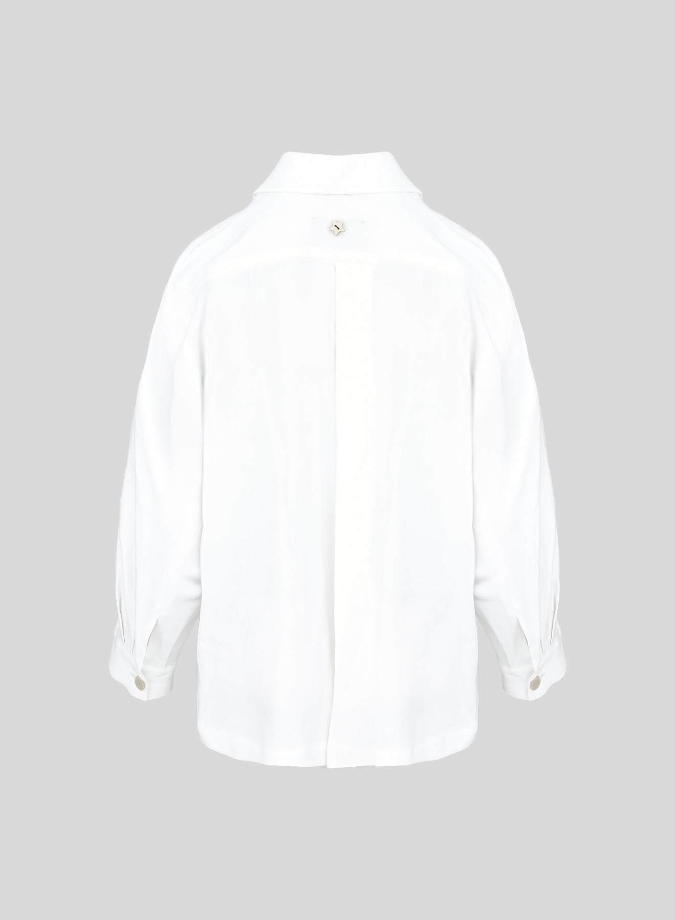 STRETCH LINEN AND VISCOSE SHIRT JACKET
