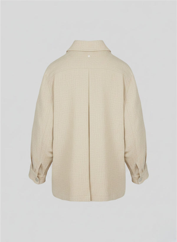 GIACCA CAMICIA IN LINO E VISCOSA STRETCH