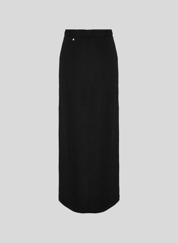 LINEN AND VISCOSE LONG SKIRT