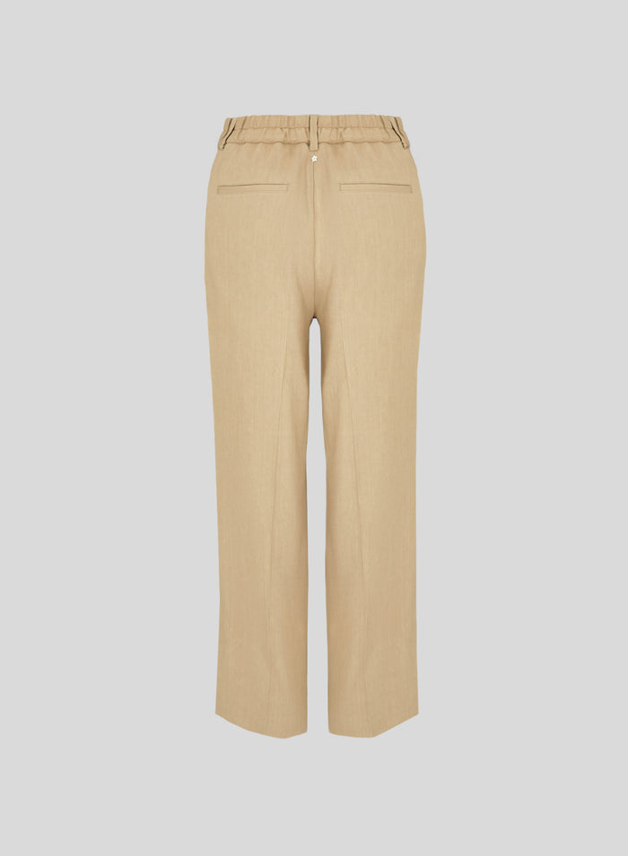 PANTALONI SARTORIALI IN LINO E VISCOSA STRETCH