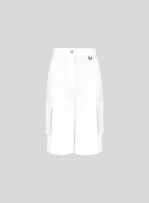 BERMUDA CARGO IN LINO E VISCOSA STRETCH
