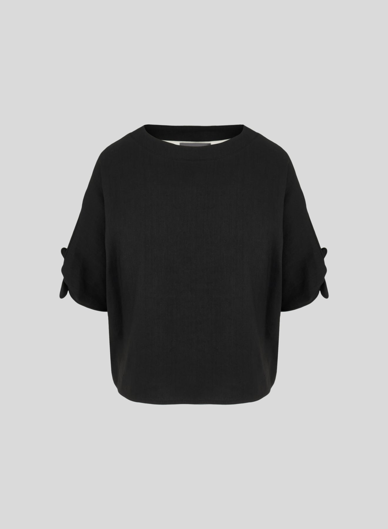 OVERSIZED LINEN AND VISCOSE T-SHIRT