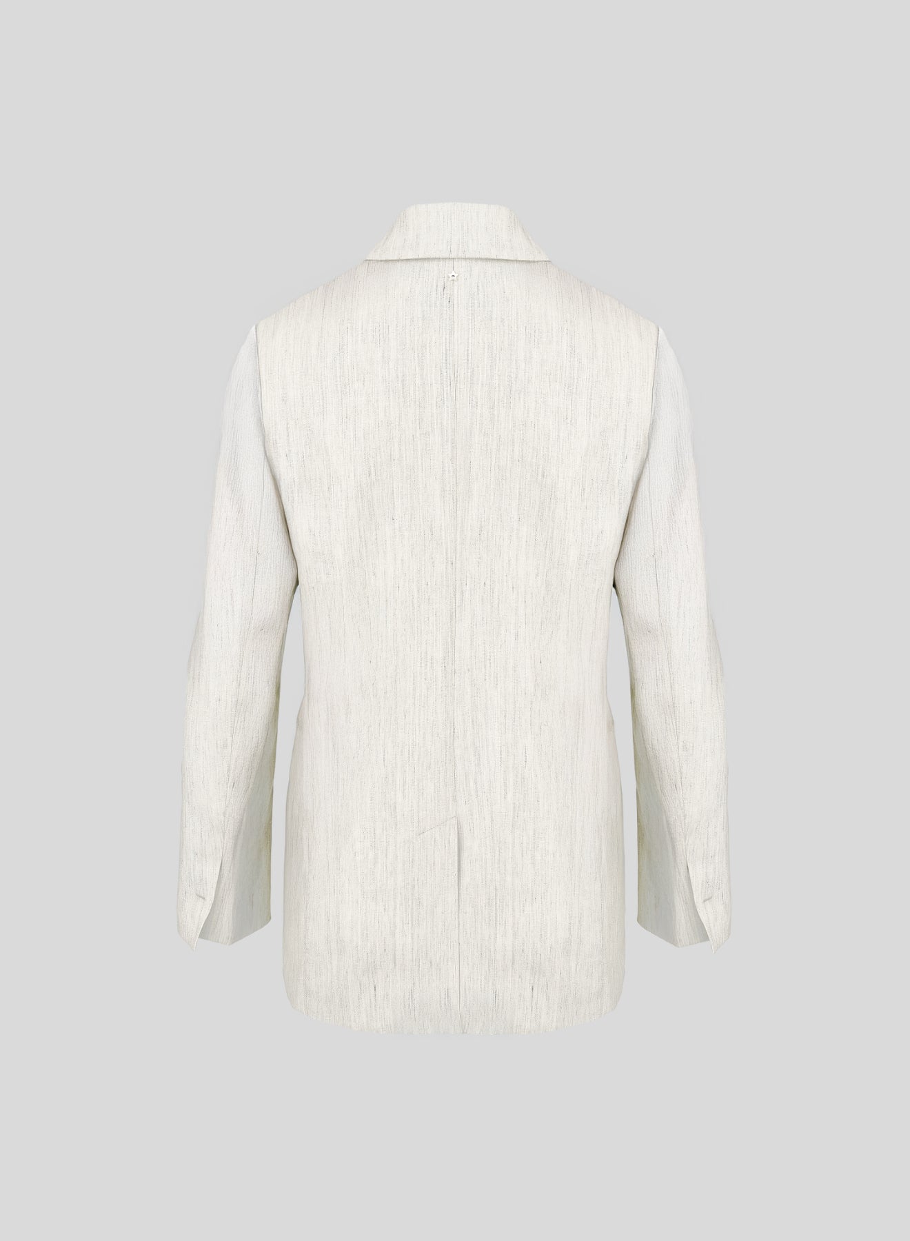 FLAMED LINEN BLEND DOUBLE-BREASTED JACKET