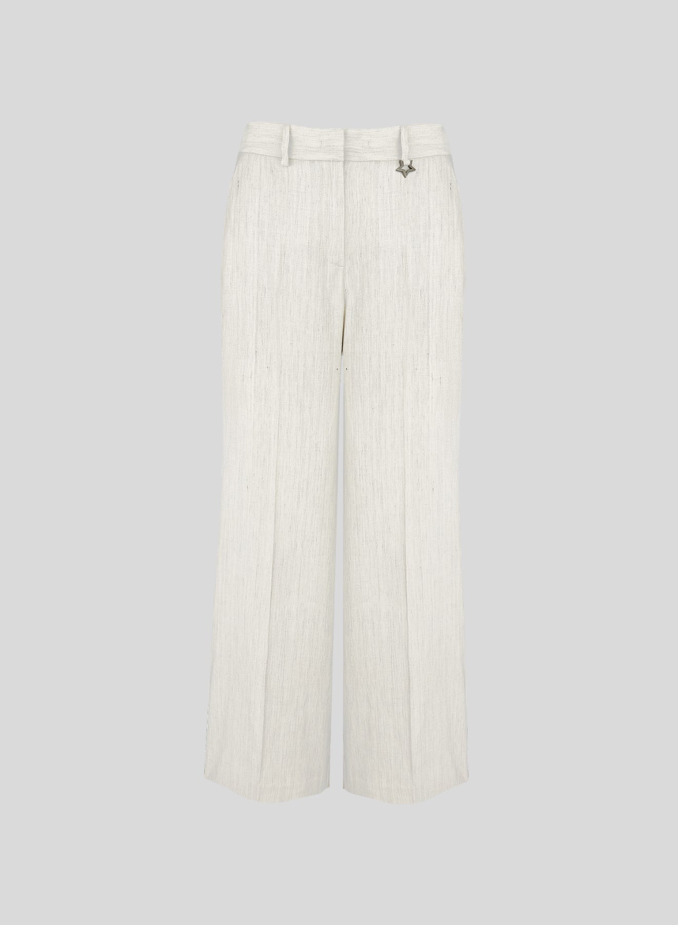 PANTALONI SARTORIALE IN MISTO LINO FIAMMATO