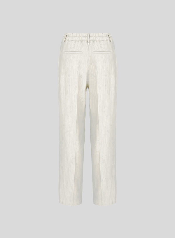 PANTALONI SARTORIALE IN MISTO LINO FIAMMATO