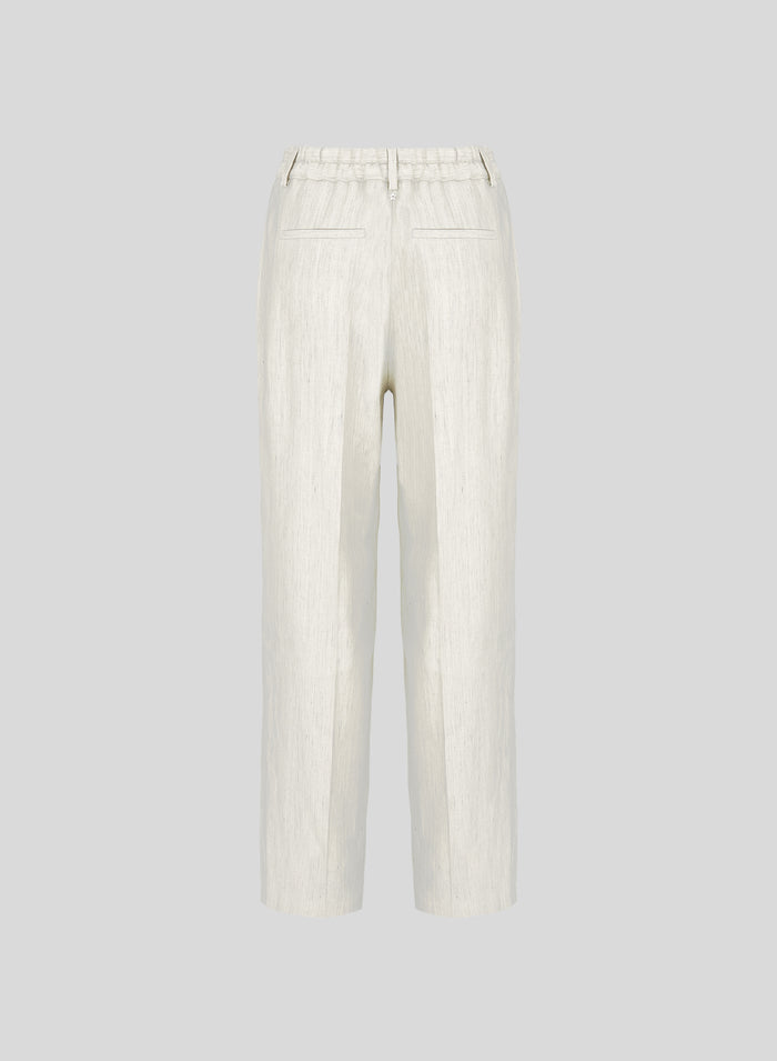 PANTALONI SARTORIALE IN MISTO LINO FIAMMATO