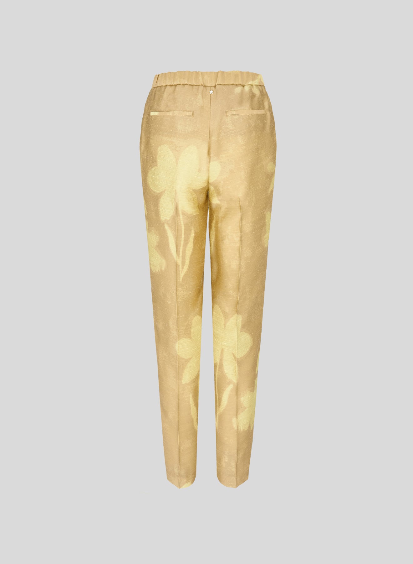 STRAIGHT VISCOSE PANTS WITH JACQUARD DESIGN