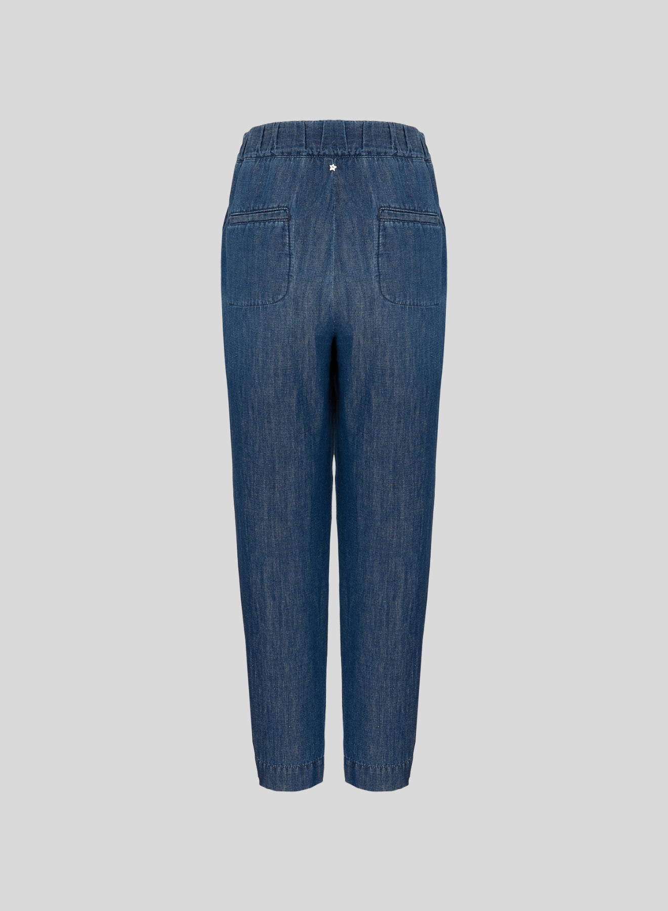 COTTON AND LINEN DENIM JOGGERS