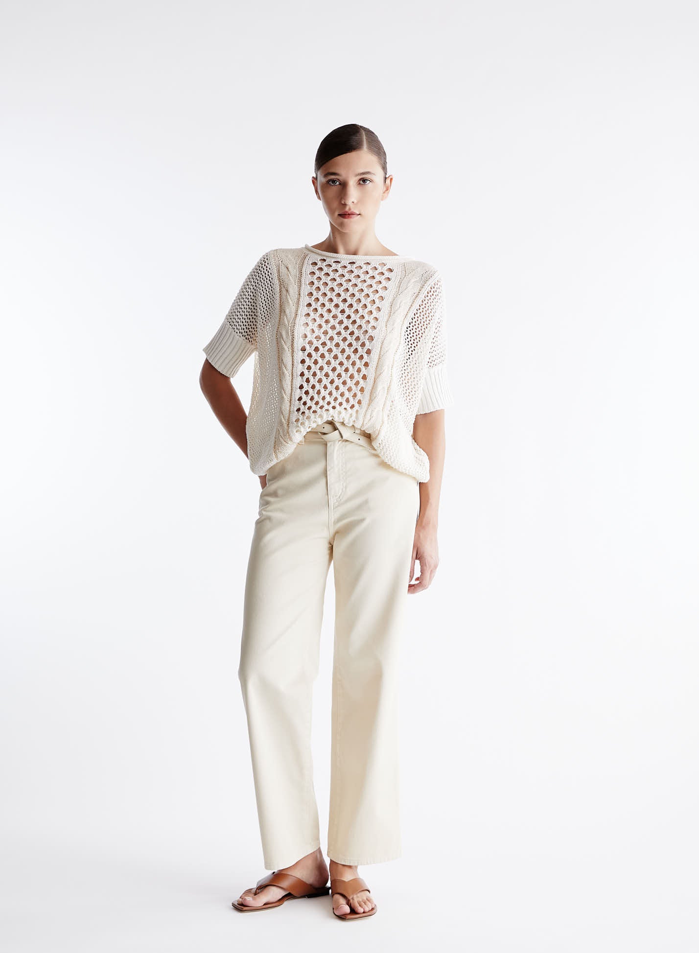 STRAIGHT-LEG LIGHTWEIGHT DENIM PANTS