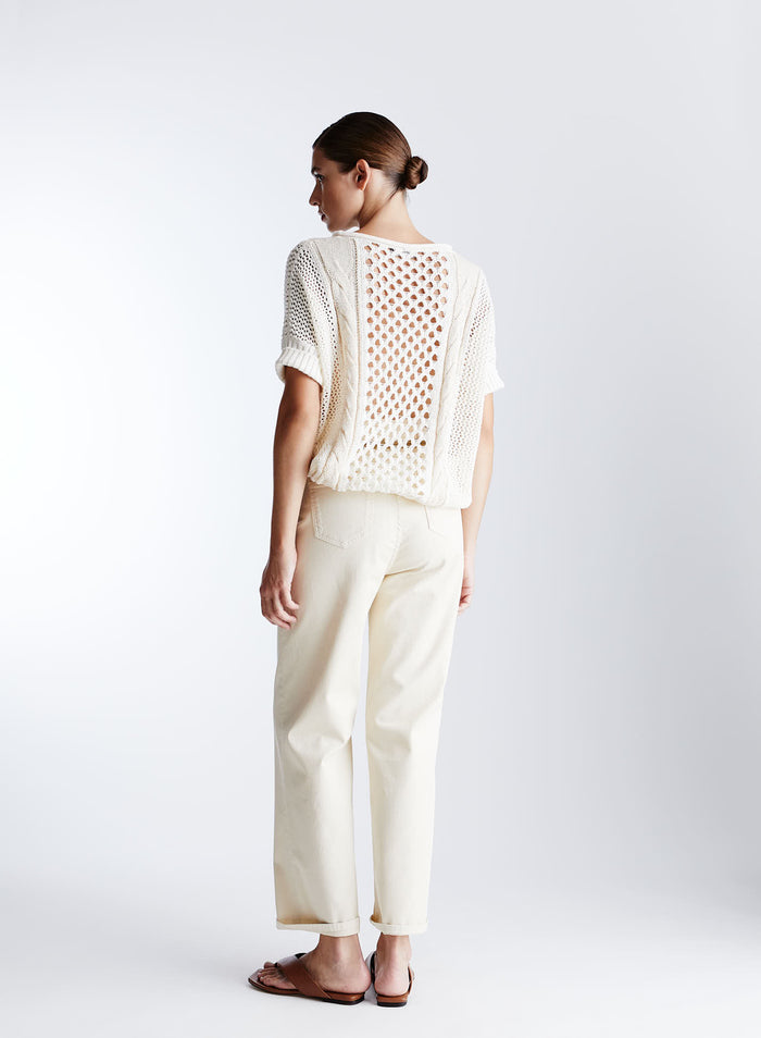 STRAIGHT-LEG LIGHTWEIGHT DENIM PANTS