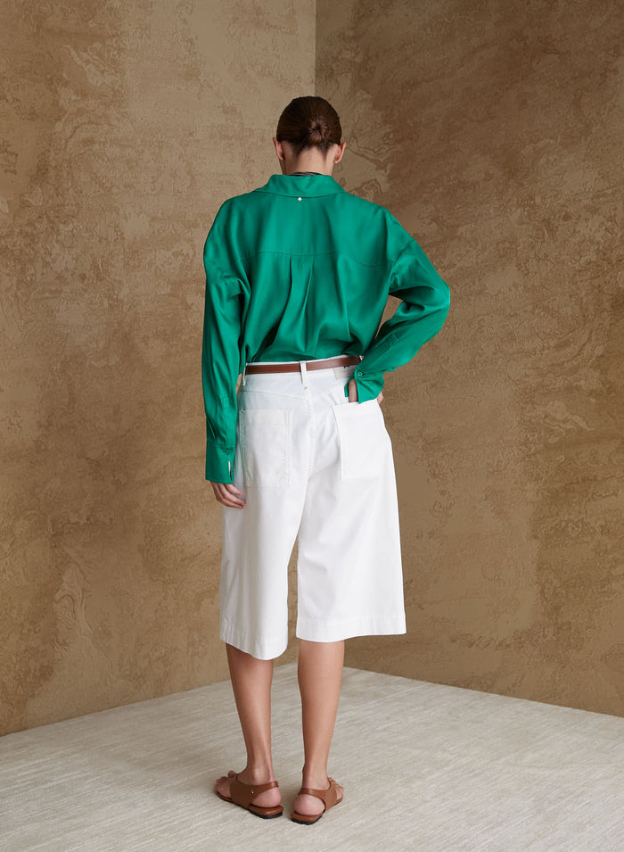 LIGHTWEIGHT DENIM BERMUDA SHORTS