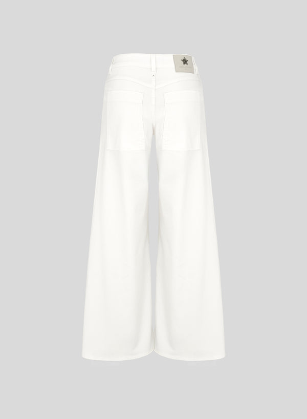 LIGHT DENIM WIDE-LEG PANTS