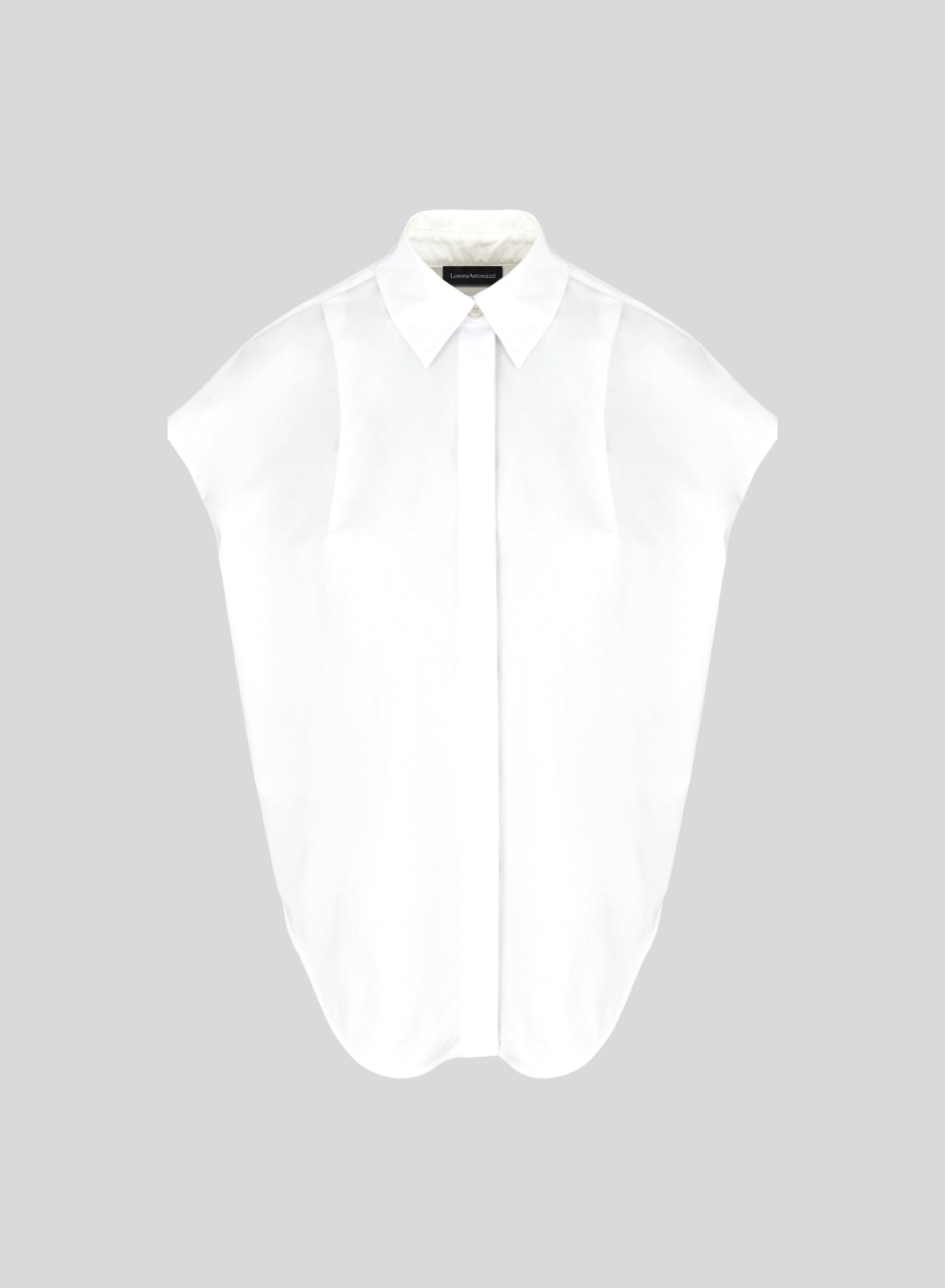 SLEEVELESS COTTON POPLIN SHIRT